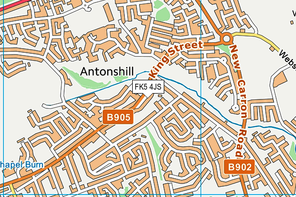 FK5 4JS map - OS VectorMap District (Ordnance Survey)