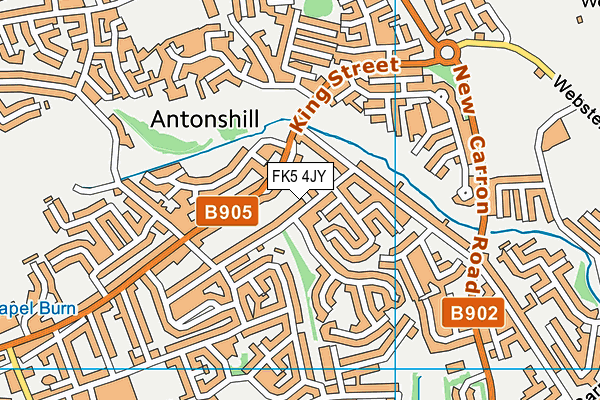 FK5 4JY map - OS VectorMap District (Ordnance Survey)