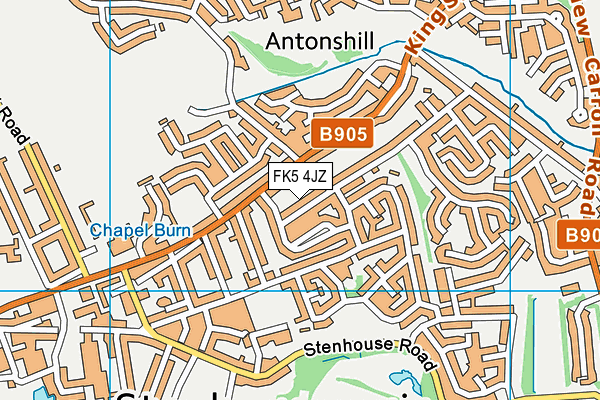 FK5 4JZ map - OS VectorMap District (Ordnance Survey)