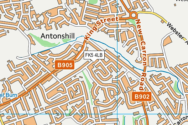 FK5 4LB map - OS VectorMap District (Ordnance Survey)