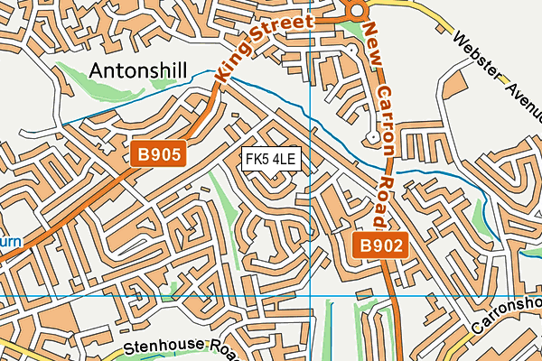 FK5 4LE map - OS VectorMap District (Ordnance Survey)