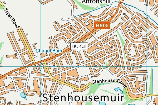 Map of STENHOUSE TILING LIMITED at district scale