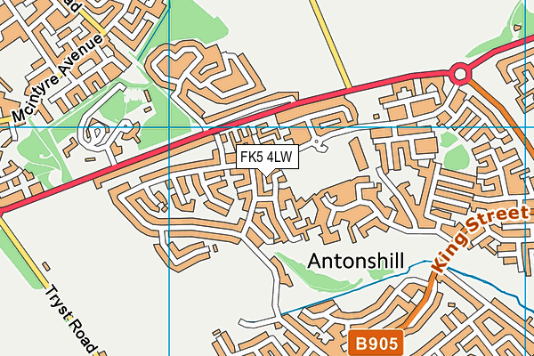 FK5 4LW map - OS VectorMap District (Ordnance Survey)