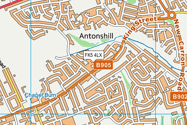 FK5 4LX map - OS VectorMap District (Ordnance Survey)