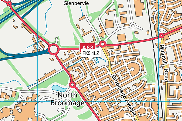 FK5 4LZ map - OS VectorMap District (Ordnance Survey)