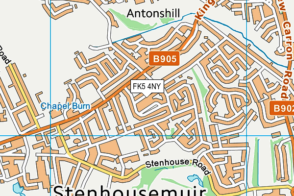 FK5 4NY map - OS VectorMap District (Ordnance Survey)