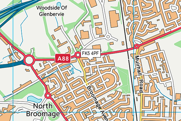 FK5 4PF map - OS VectorMap District (Ordnance Survey)