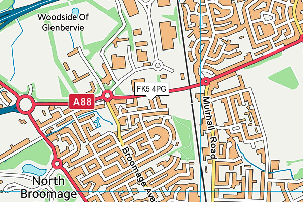 FK5 4PG map - OS VectorMap District (Ordnance Survey)