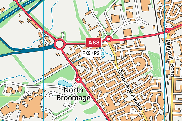 FK5 4PS map - OS VectorMap District (Ordnance Survey)