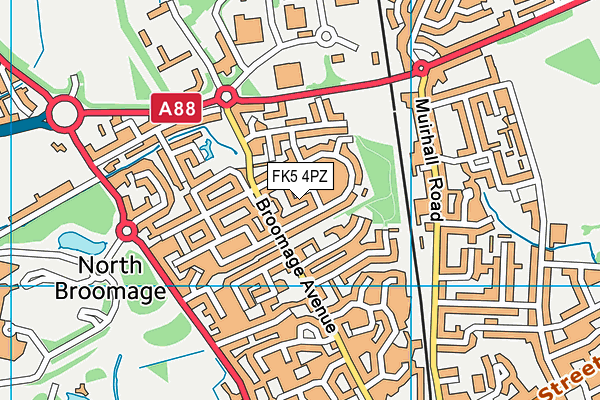 FK5 4PZ map - OS VectorMap District (Ordnance Survey)