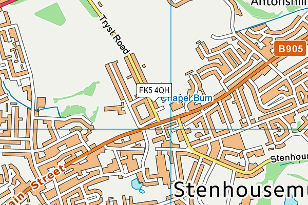 FK5 4QH map - OS VectorMap District (Ordnance Survey)