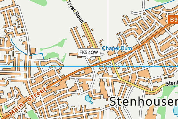 FK5 4QW map - OS VectorMap District (Ordnance Survey)