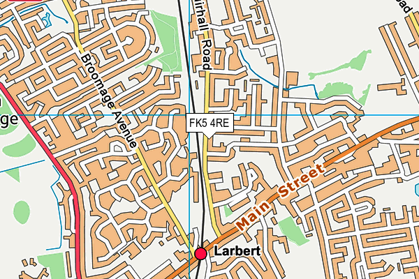 FK5 4RE map - OS VectorMap District (Ordnance Survey)