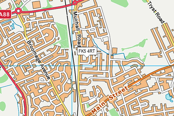 FK5 4RT map - OS VectorMap District (Ordnance Survey)