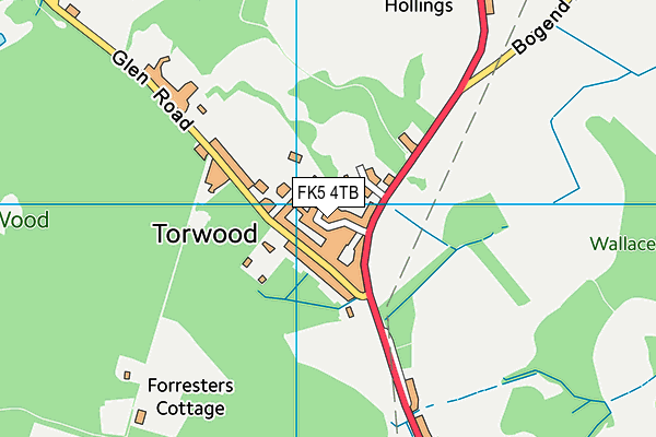 FK5 4TB map - OS VectorMap District (Ordnance Survey)