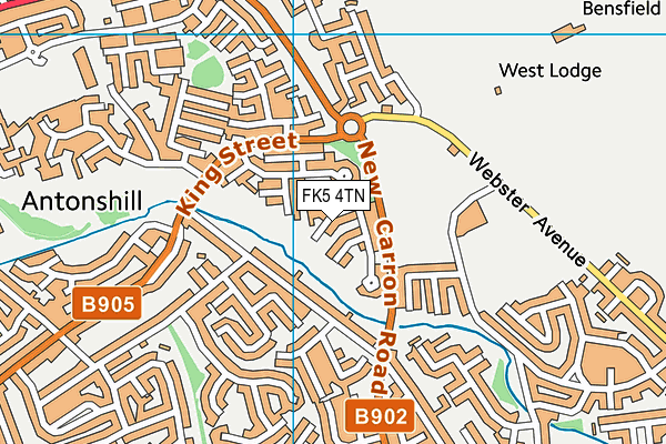 FK5 4TN map - OS VectorMap District (Ordnance Survey)