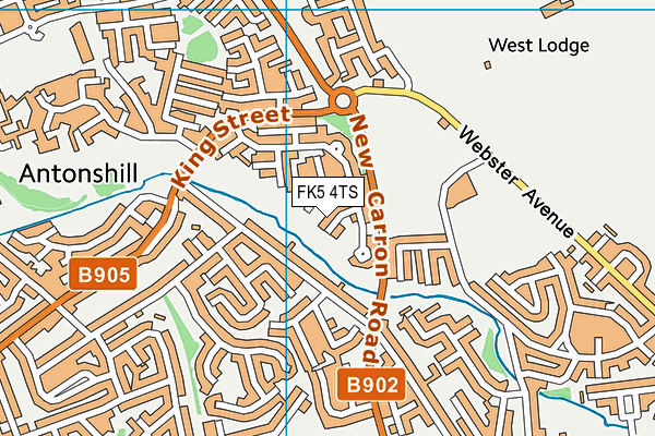 FK5 4TS map - OS VectorMap District (Ordnance Survey)