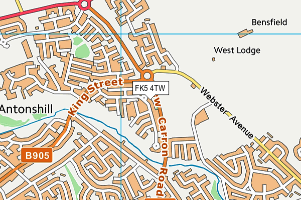 FK5 4TW map - OS VectorMap District (Ordnance Survey)