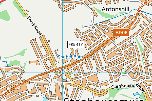 FK5 4TY map - OS VectorMap District (Ordnance Survey)