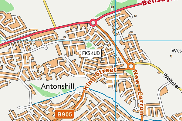 FK5 4UD map - OS VectorMap District (Ordnance Survey)