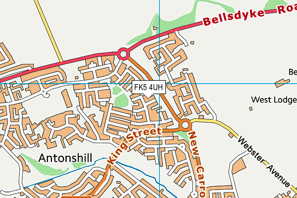 FK5 4UH map - OS VectorMap District (Ordnance Survey)