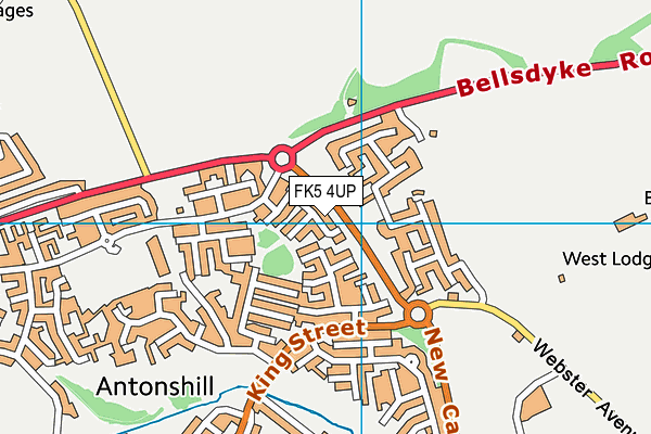 FK5 4UP map - OS VectorMap District (Ordnance Survey)