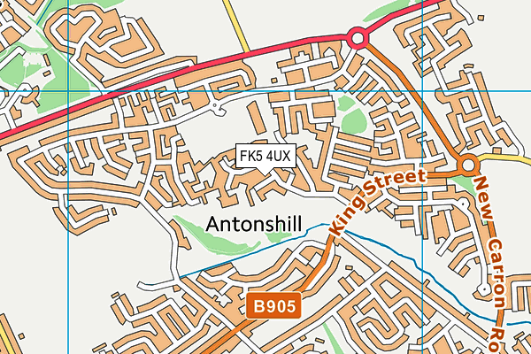 FK5 4UX map - OS VectorMap District (Ordnance Survey)