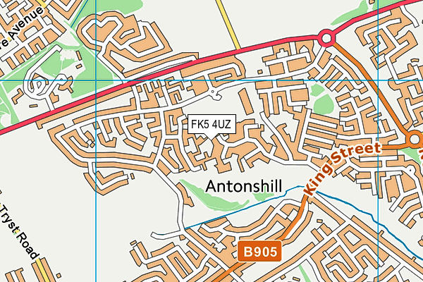 FK5 4UZ map - OS VectorMap District (Ordnance Survey)