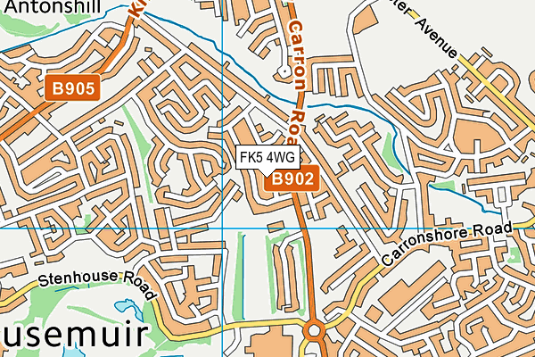 FK5 4WG map - OS VectorMap District (Ordnance Survey)