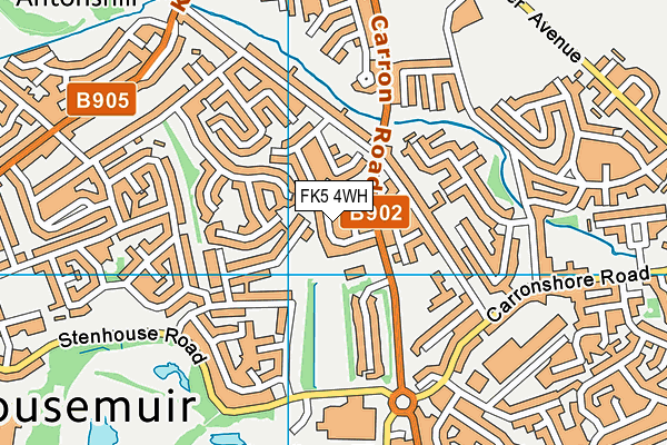 FK5 4WH map - OS VectorMap District (Ordnance Survey)