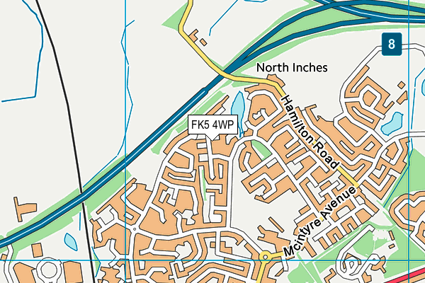 FK5 4WP map - OS VectorMap District (Ordnance Survey)