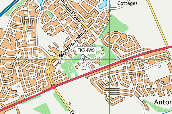 FK5 4WS map - OS VectorMap District (Ordnance Survey)