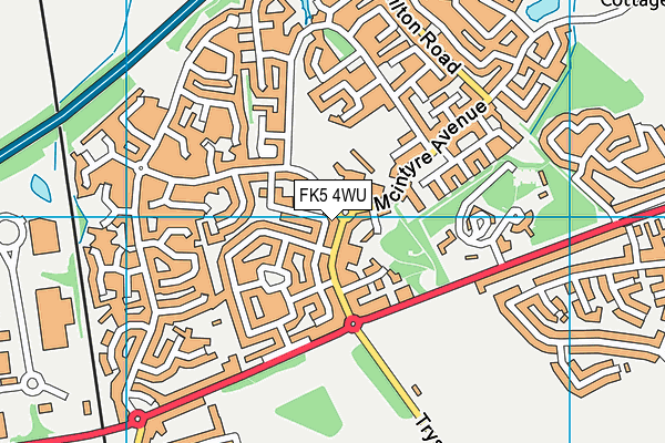 FK5 4WU map - OS VectorMap District (Ordnance Survey)