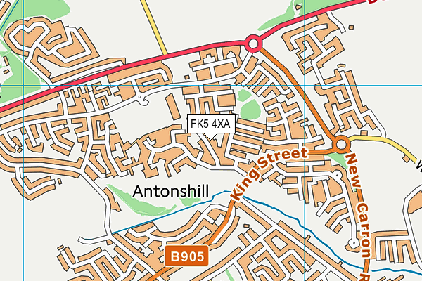 FK5 4XA map - OS VectorMap District (Ordnance Survey)