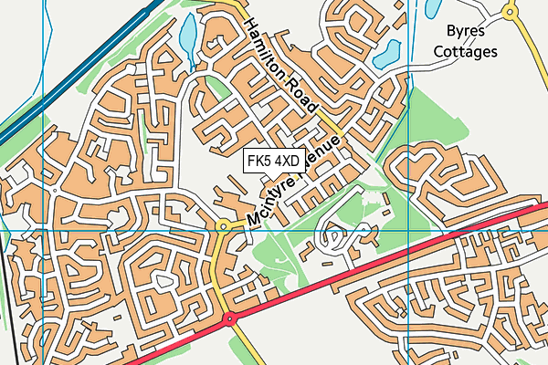 FK5 4XD map - OS VectorMap District (Ordnance Survey)
