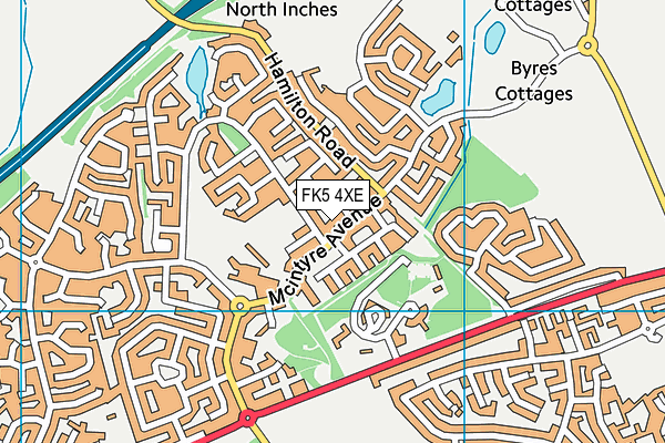 FK5 4XE map - OS VectorMap District (Ordnance Survey)