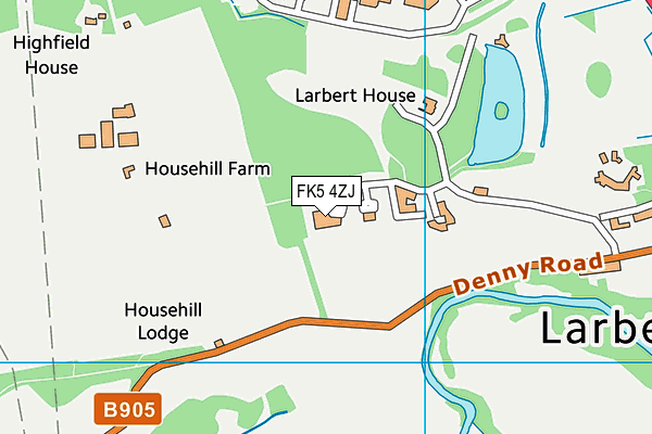 FK5 4ZJ map - OS VectorMap District (Ordnance Survey)