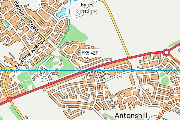 FK5 4ZP map - OS VectorMap District (Ordnance Survey)