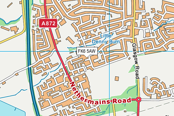 FK6 5AW map - OS VectorMap District (Ordnance Survey)