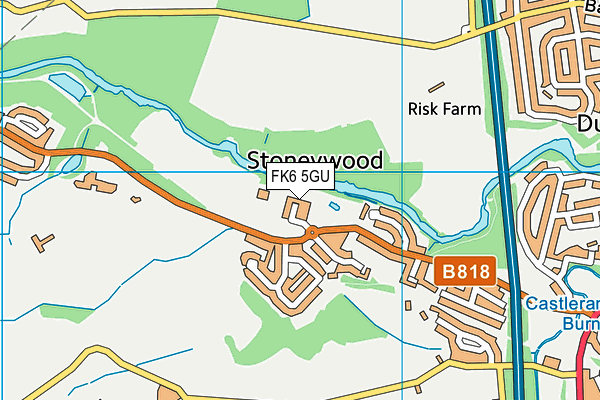 FK6 5GU map - OS VectorMap District (Ordnance Survey)