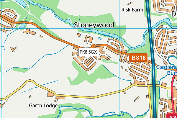 FK6 5GX map - OS VectorMap District (Ordnance Survey)