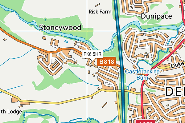 FK6 5HR map - OS VectorMap District (Ordnance Survey)