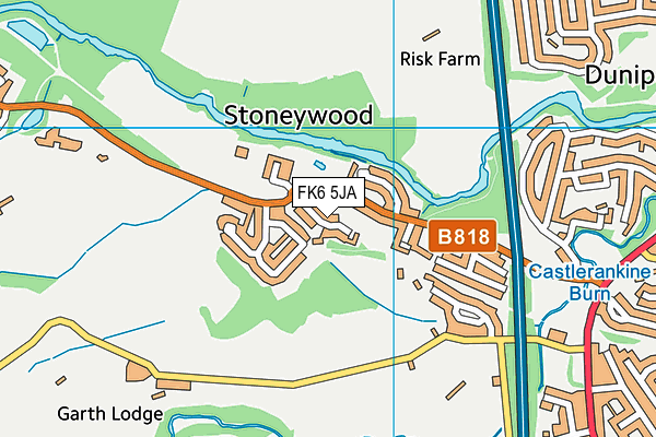 FK6 5JA map - OS VectorMap District (Ordnance Survey)