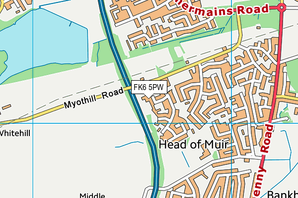 FK6 5PW map - OS VectorMap District (Ordnance Survey)