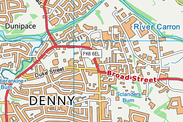FK6 6EL map - OS VectorMap District (Ordnance Survey)
