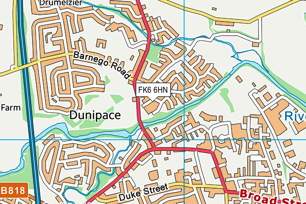 FK6 6HN map - OS VectorMap District (Ordnance Survey)