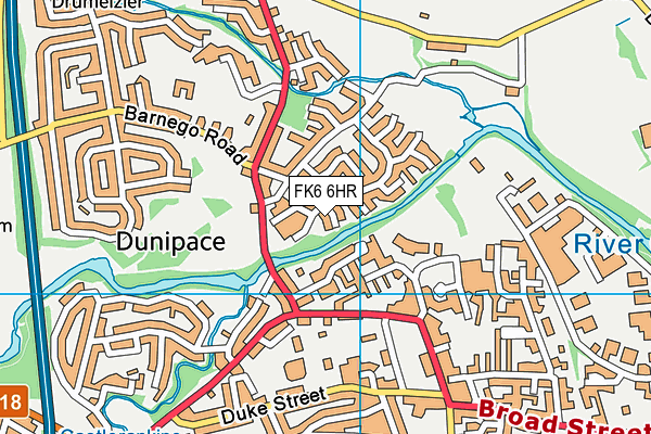 FK6 6HR map - OS VectorMap District (Ordnance Survey)
