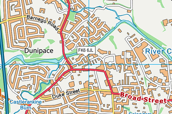 FK6 6JL map - OS VectorMap District (Ordnance Survey)
