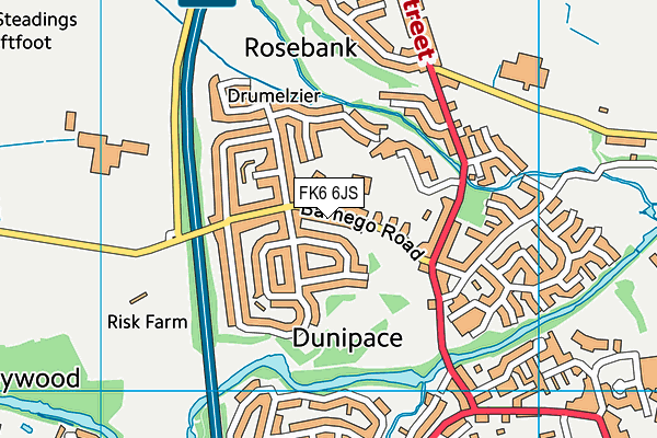 FK6 6JS map - OS VectorMap District (Ordnance Survey)