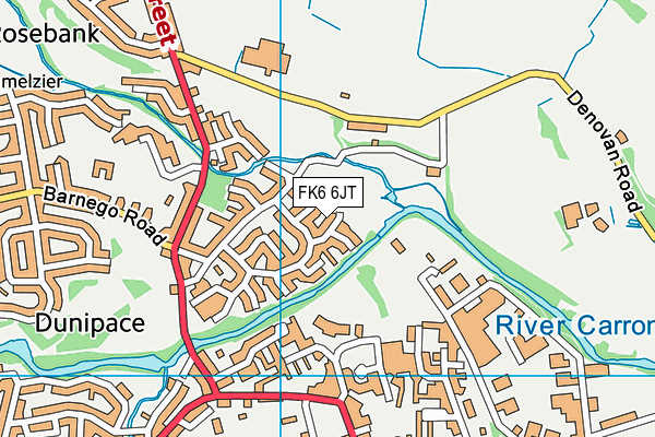 FK6 6JT map - OS VectorMap District (Ordnance Survey)